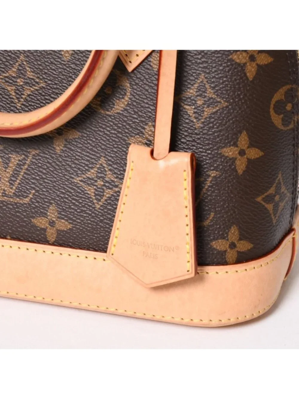Louis Vuitton Monogram Alma BB Handbag Shoulder Gold